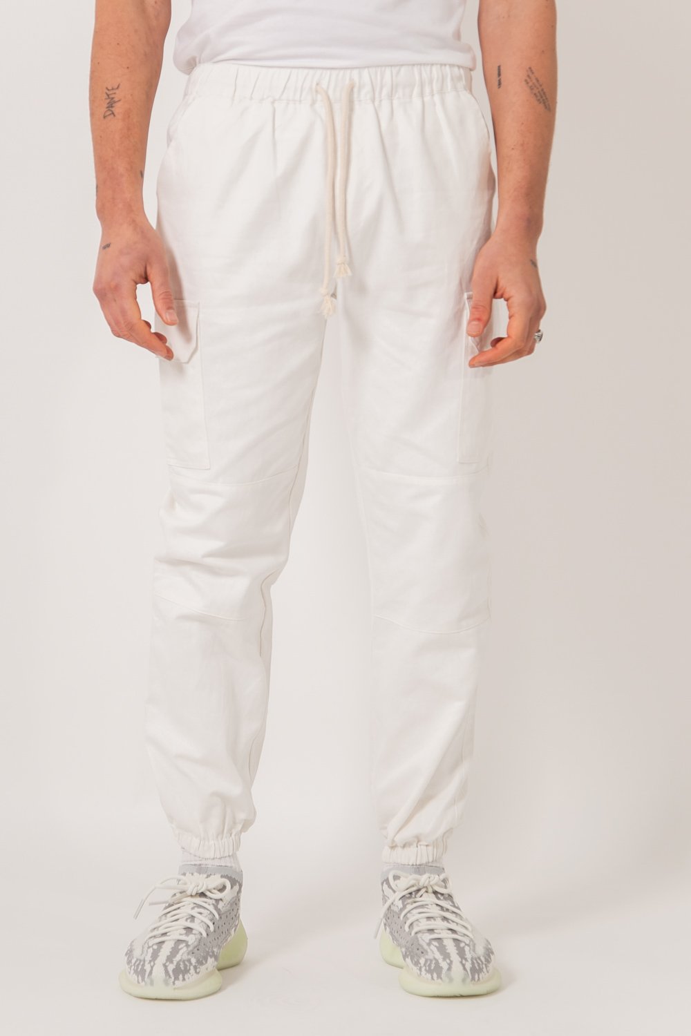 Sixth June - Pantalon cargo cordons Blanc cassé