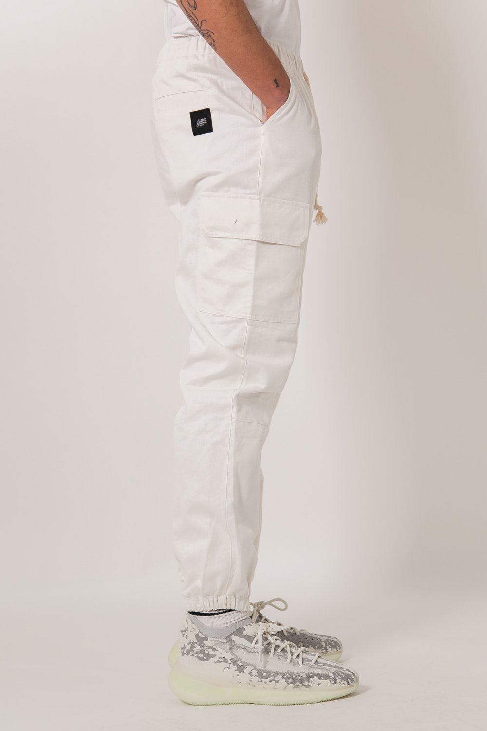 Sixth June - Pantalon cargo cordons Blanc cassé