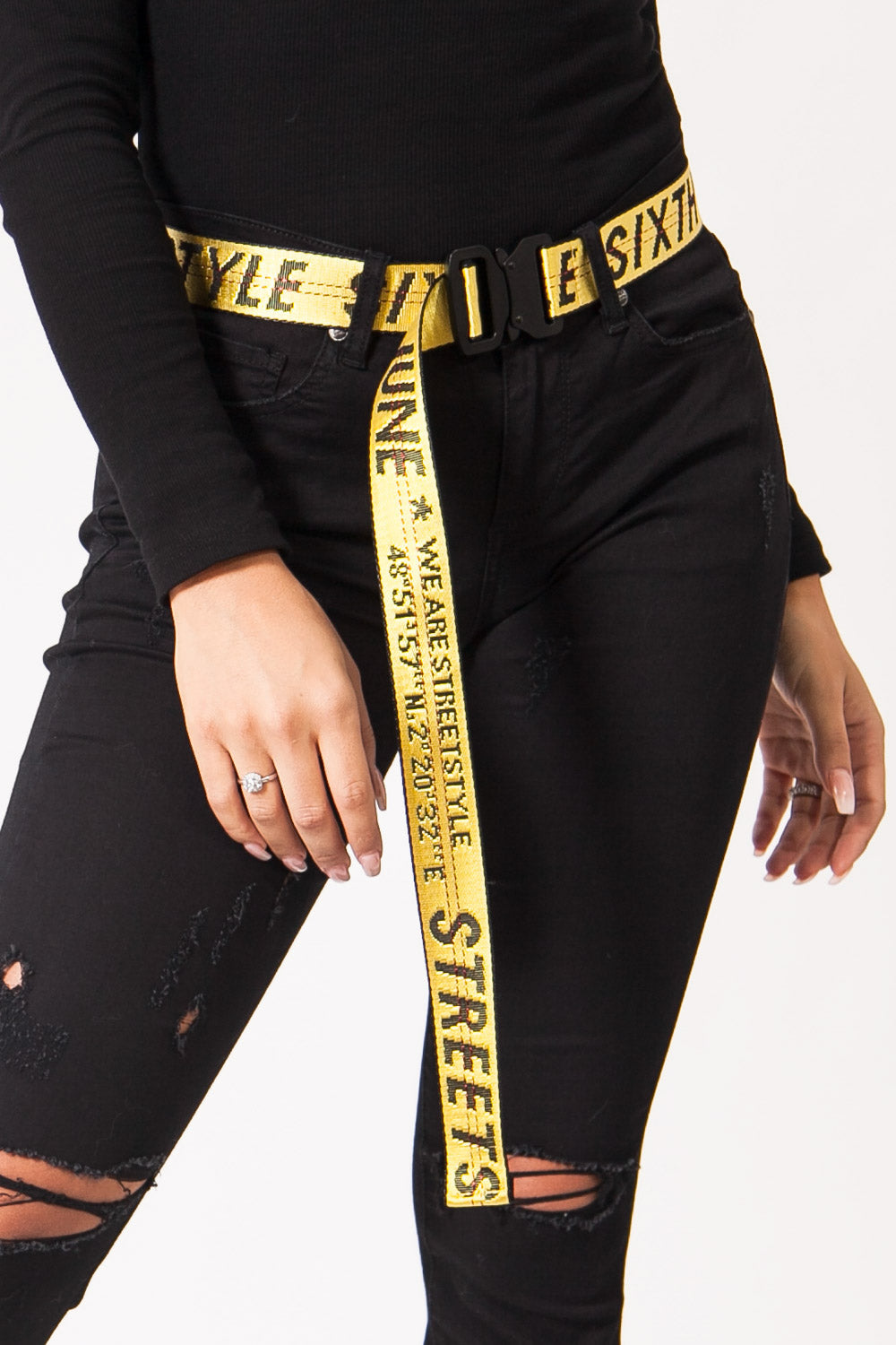 Sixth June - Ceinture boucle streetstyle GPS jaune