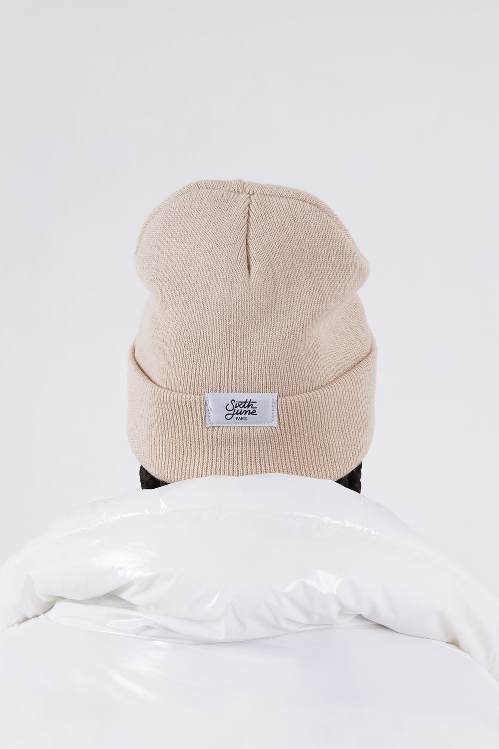 Sixth June - Bonnet mixte logo brodé Beige