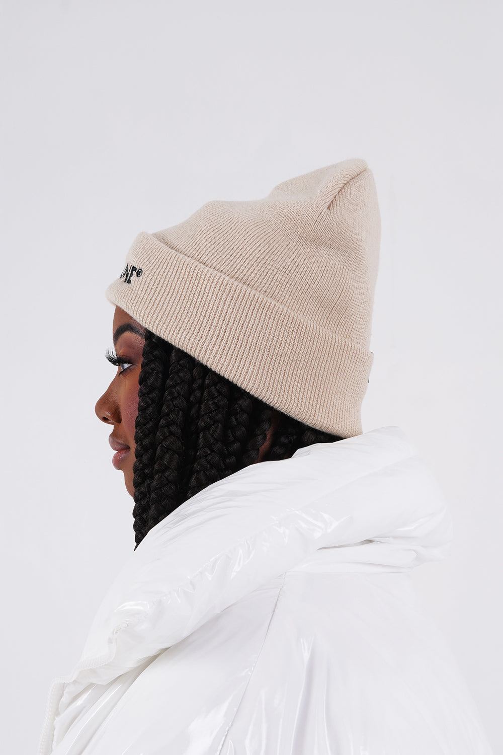 Sixth June - Bonnet mixte logo brodé Beige