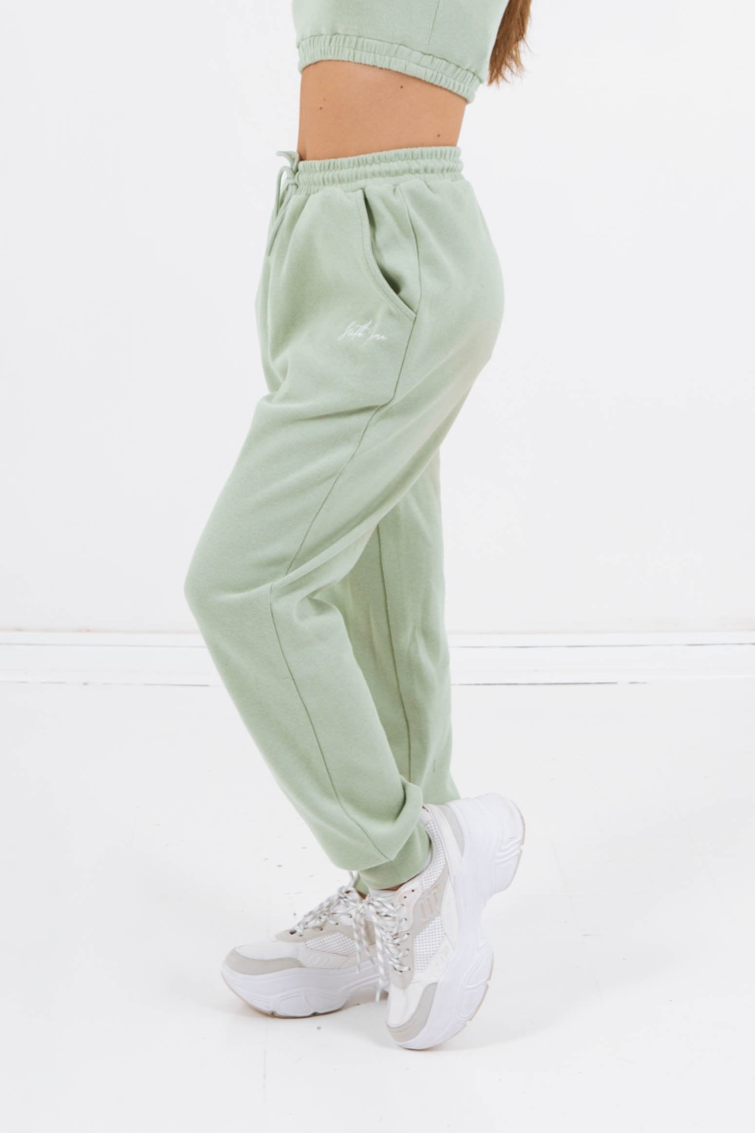 Sixth June - Jogging signature molletonné Vert clair