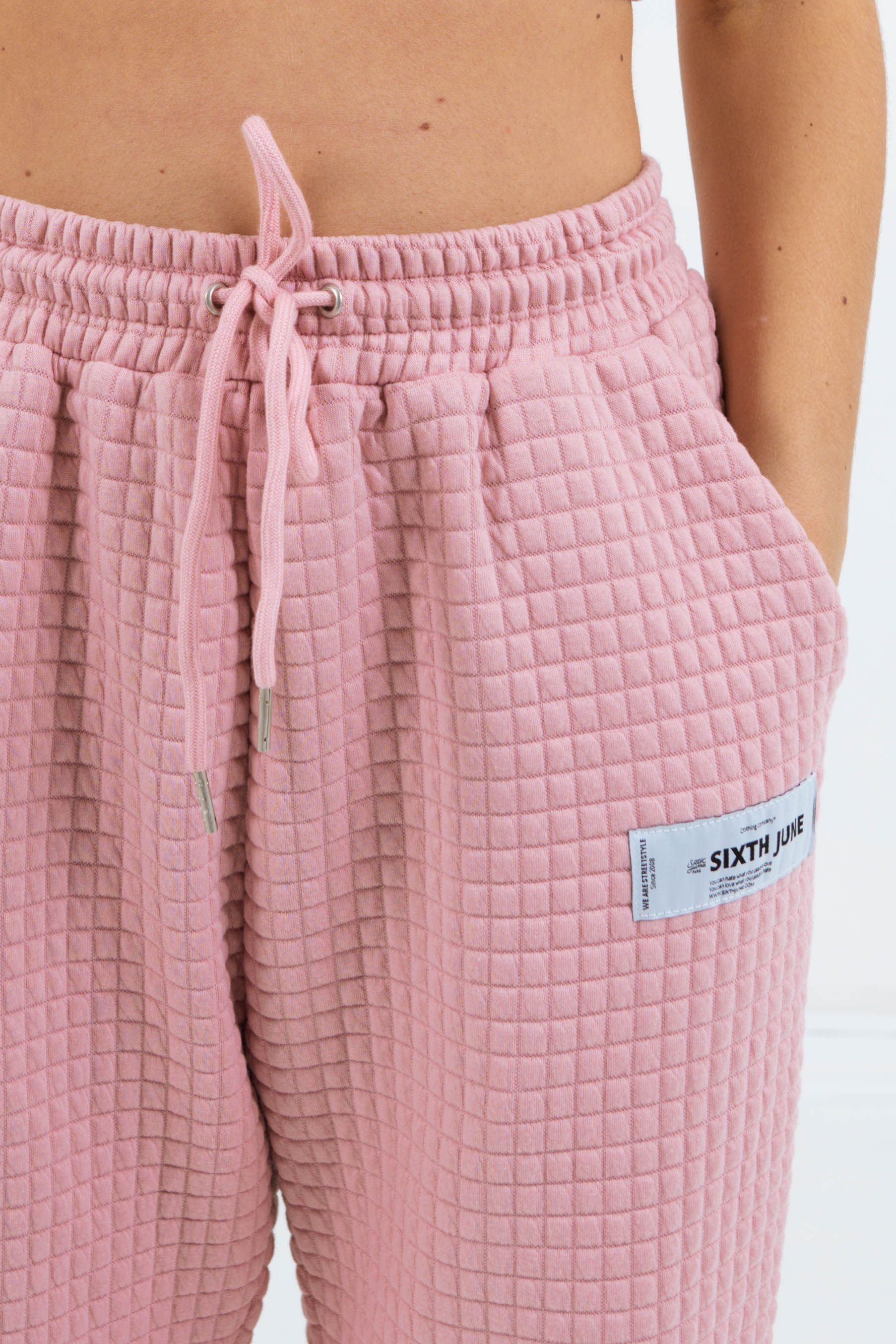 Sixth June - Jogging gaufrée confort rose