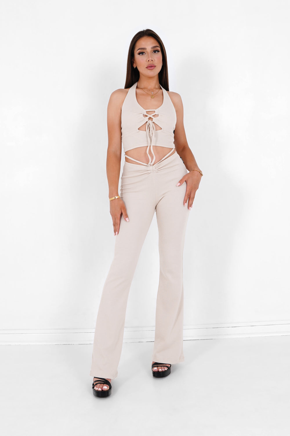 Sixth June - Pantalon côtelé cordons Beige