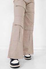 Sixth June - Pantalon droit poches cargo Beige