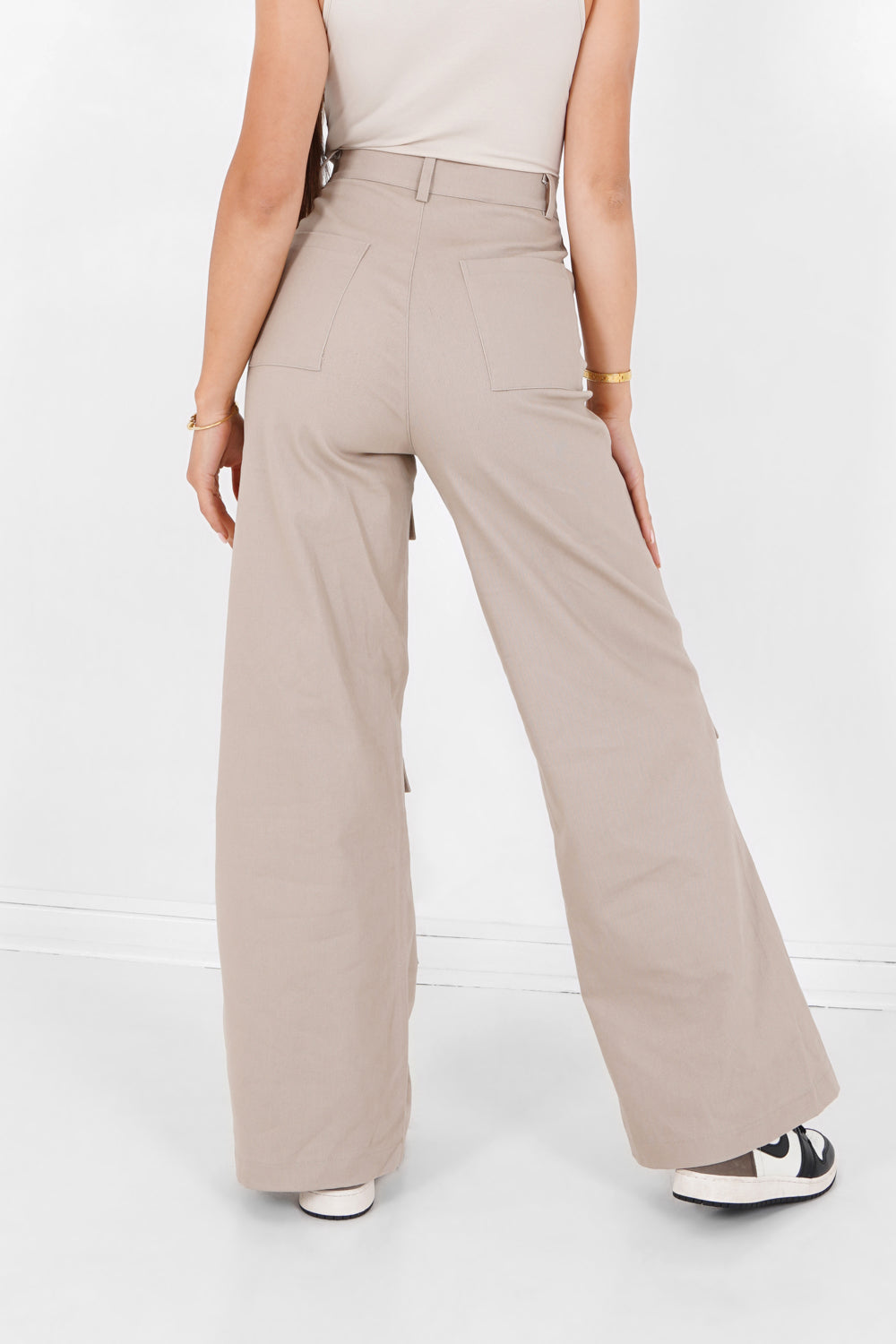 Sixth June - Pantalon droit poches cargo Beige