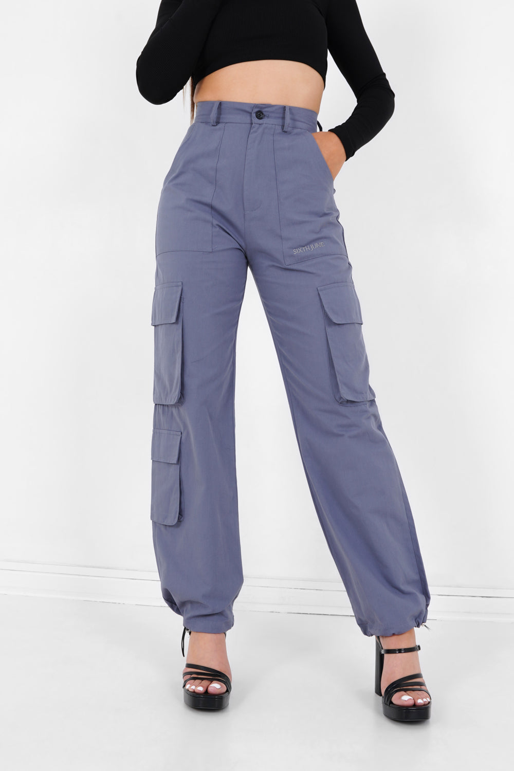 Sixth June - Cargo jambes larges Gris