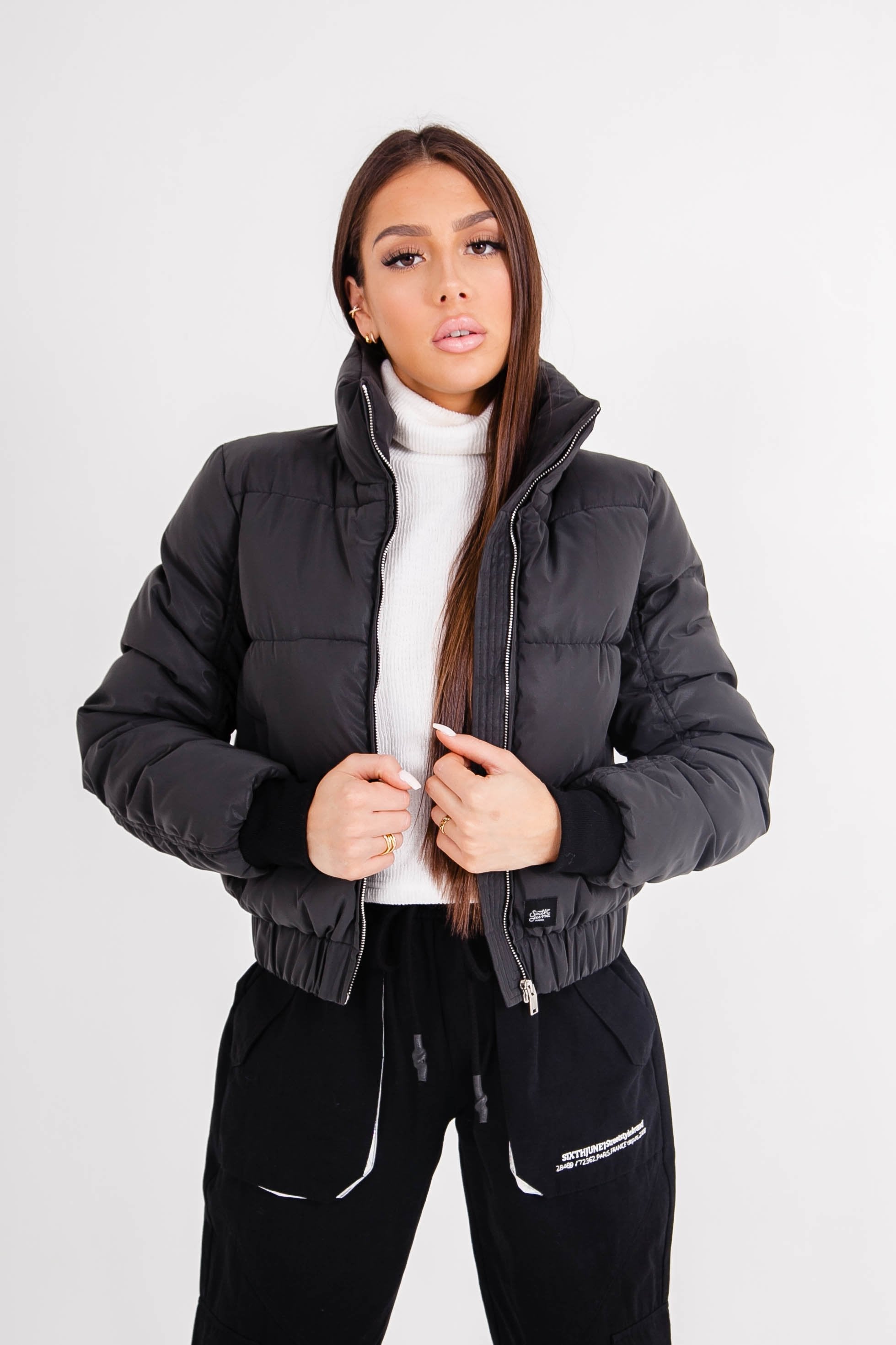 Sixth June - Doudoune réfléchissante col Noir