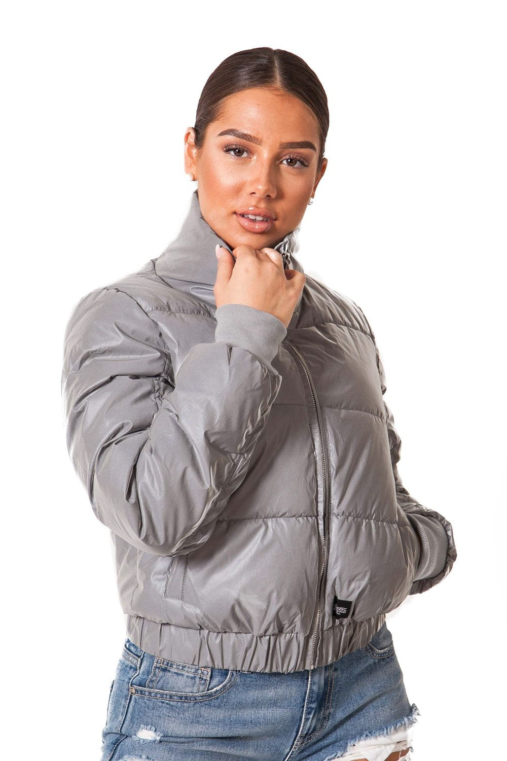 Sixth June - Doudoune réfléchissante col gris