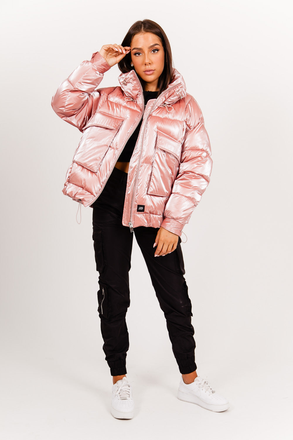 Sixth June - Doudoune oversize nacrée rose