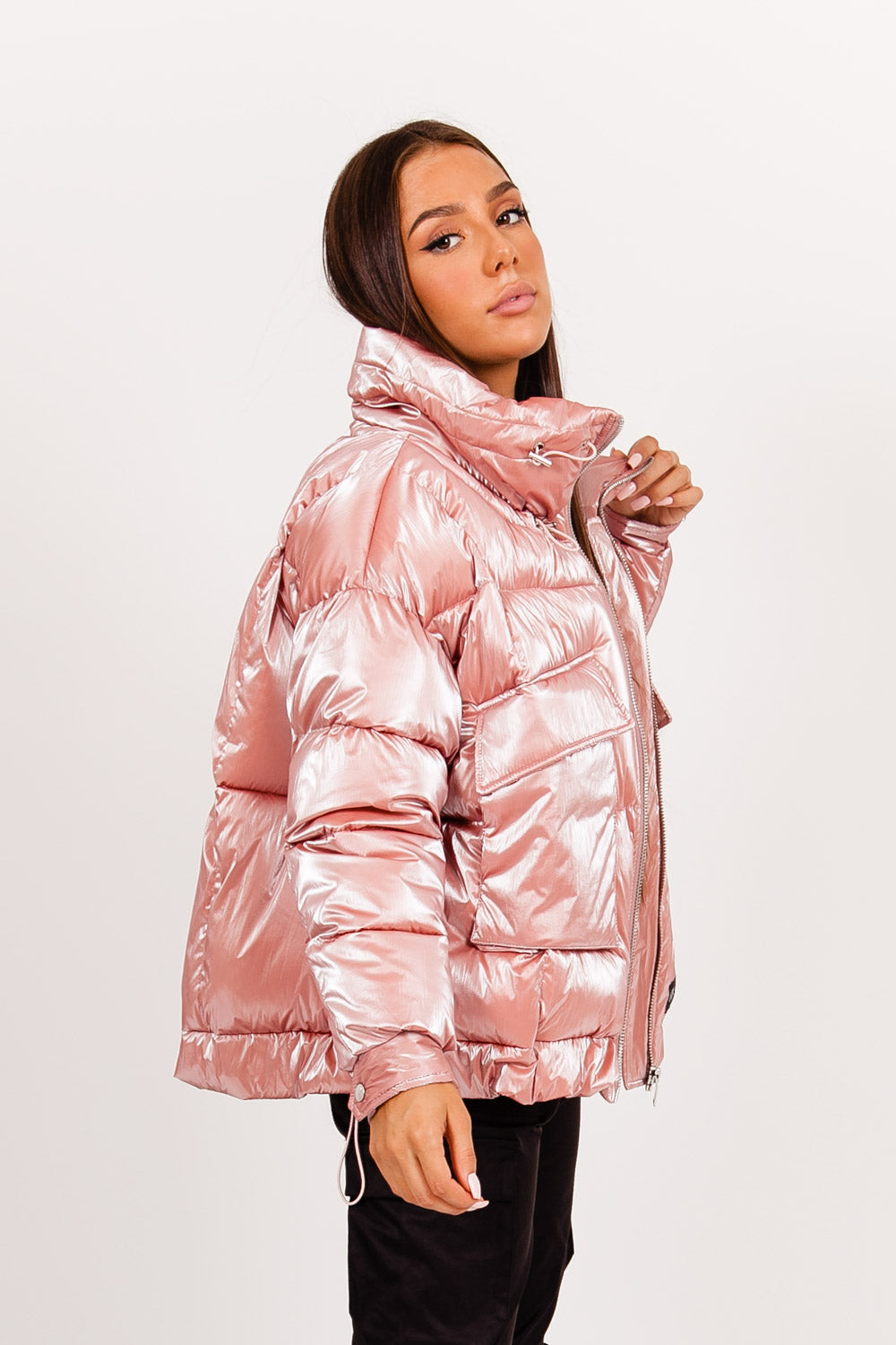 Sixth June - Doudoune oversize nacrée rose