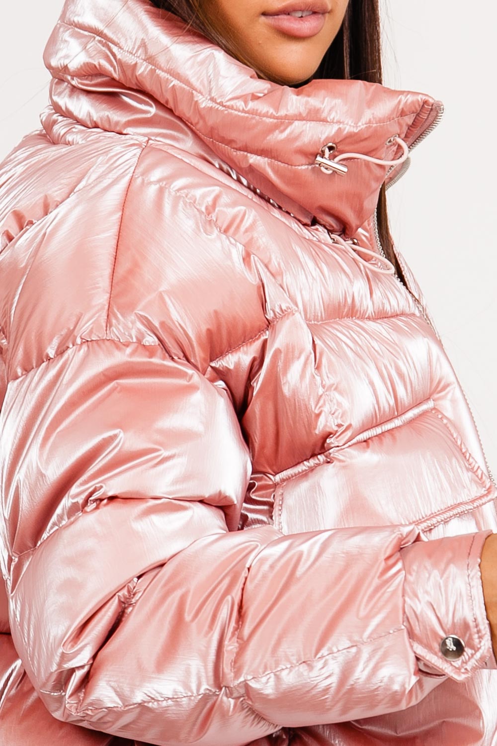 Sixth June - Doudoune oversize nacrée rose