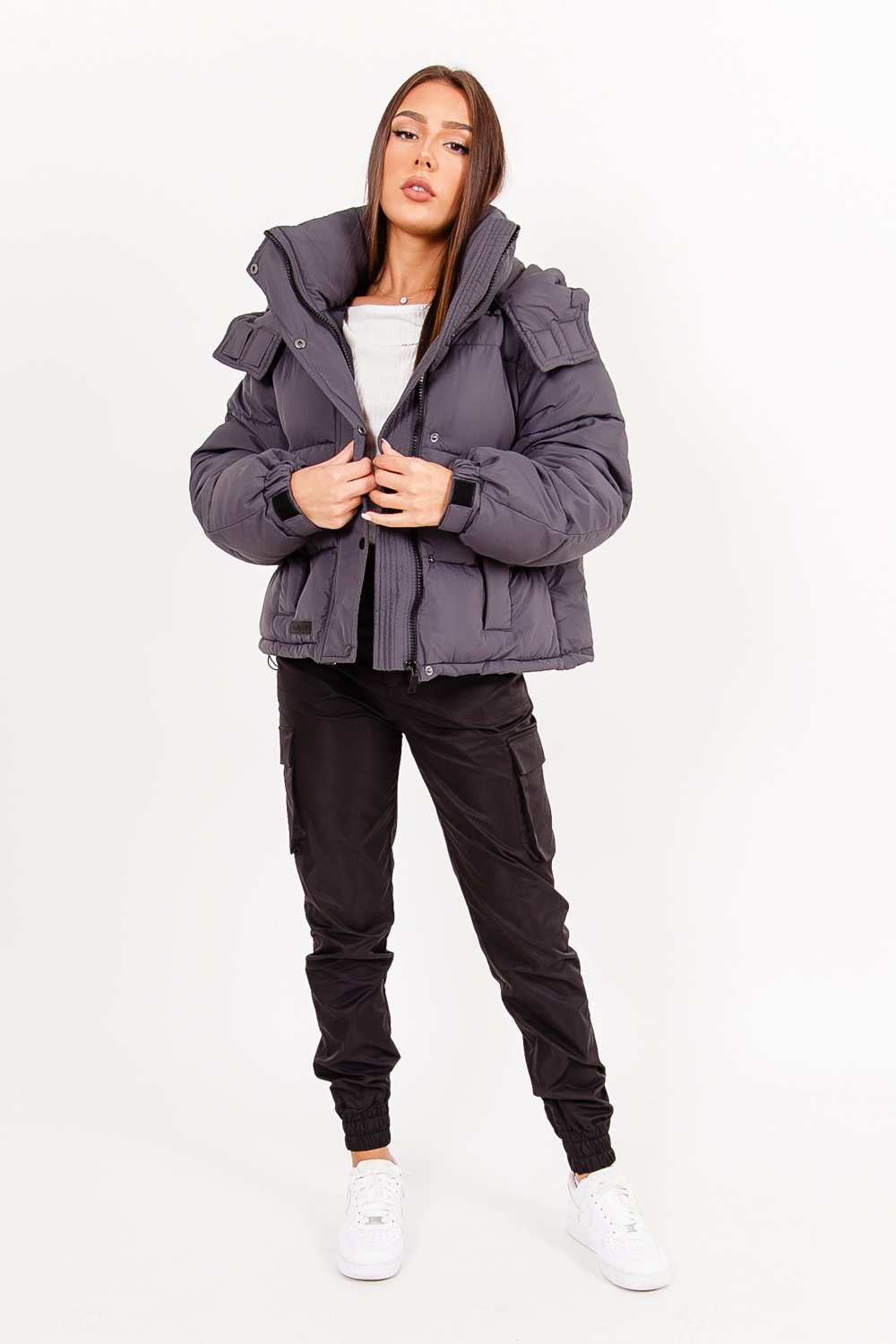 Sixth June - Doudoune courte matelassée Gris foncé