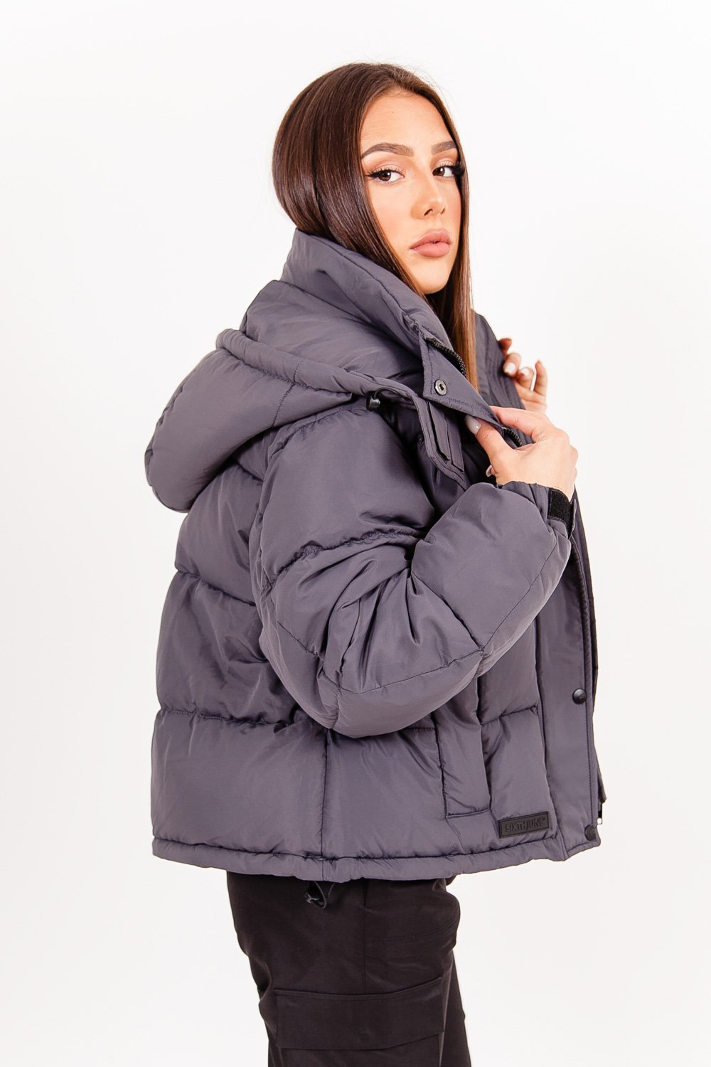 Sixth June - Doudoune courte matelassée Gris foncé