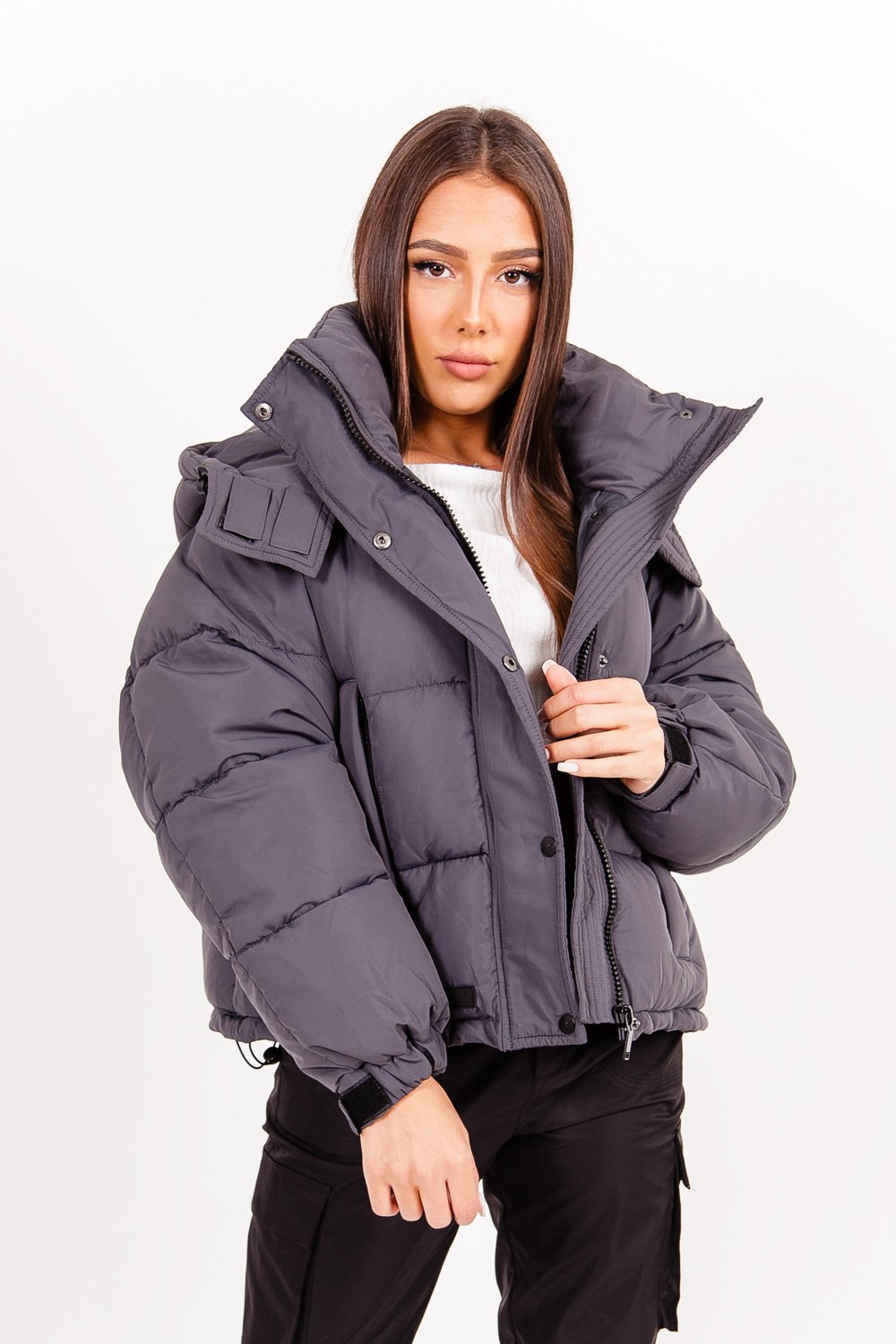 Sixth June - Doudoune courte matelassée Gris foncé