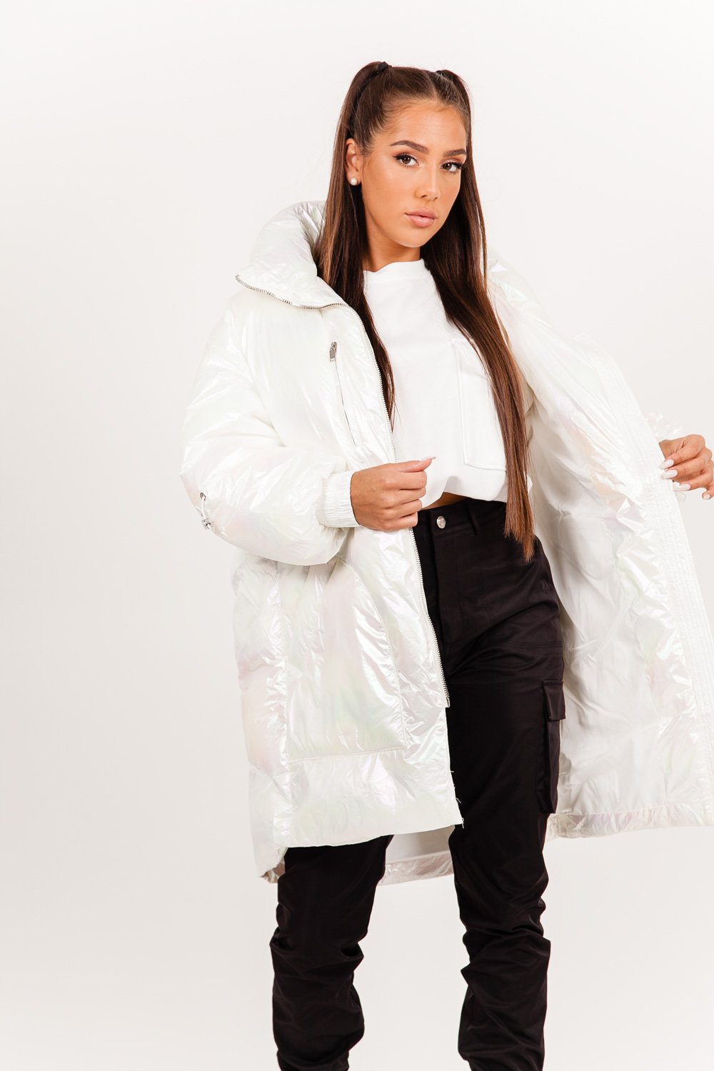 Sixth June - Doudoune matelassée oversize irisée blanc
