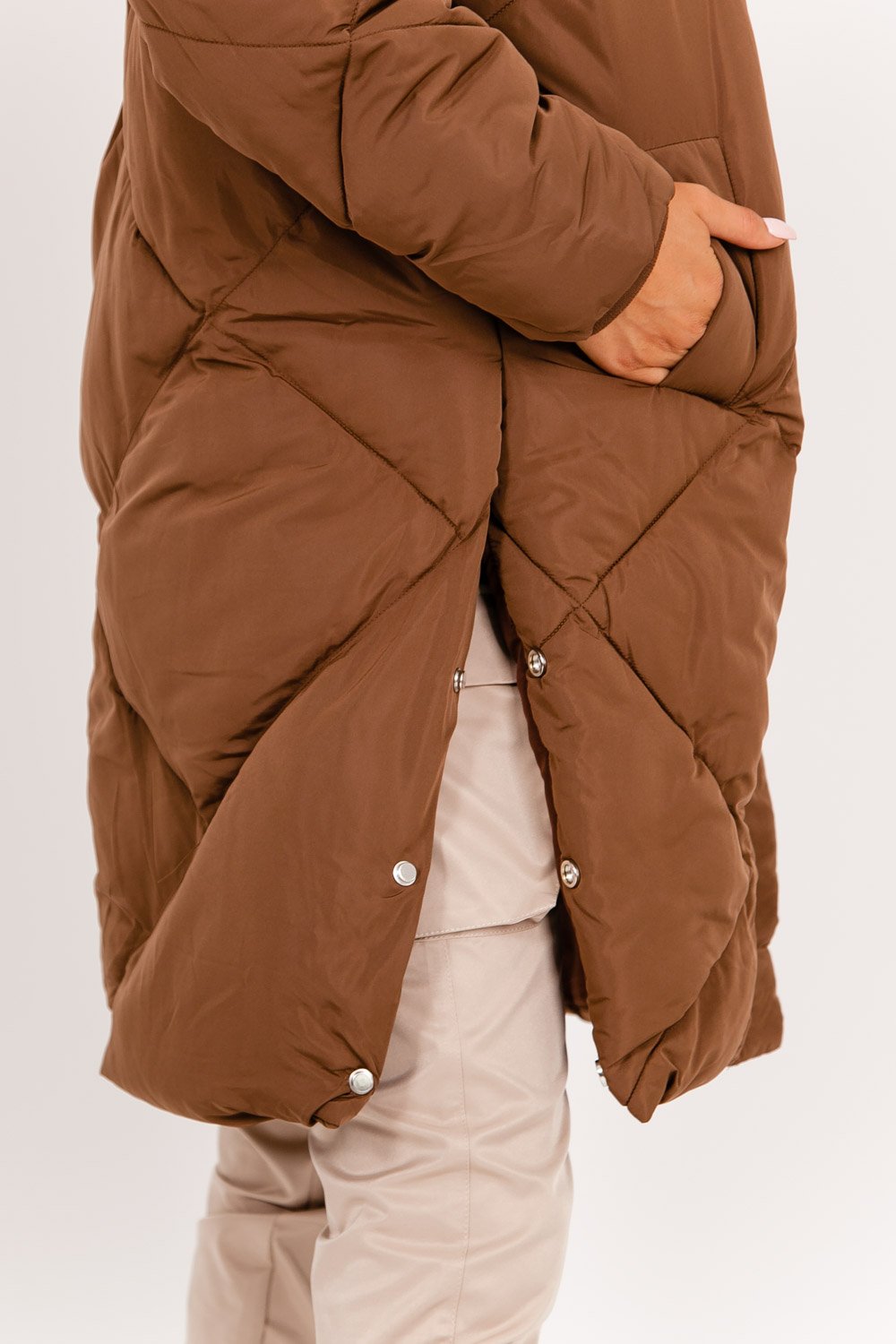 Sixth June - Doudoune longue matelassé marron