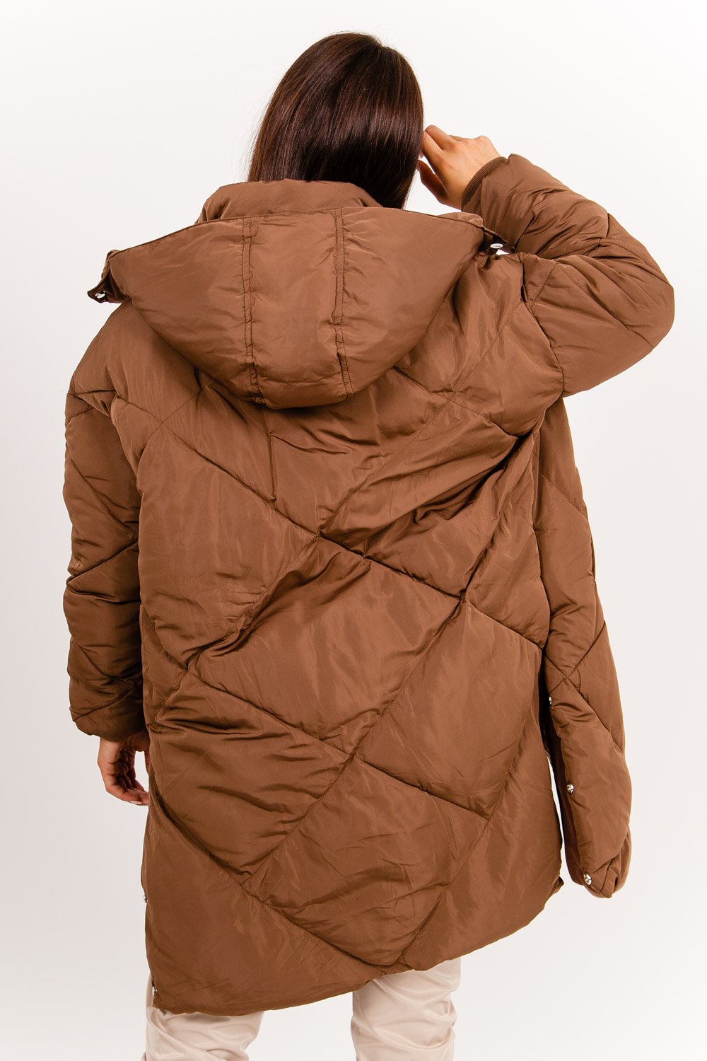 Sixth June - Doudoune longue matelassé marron