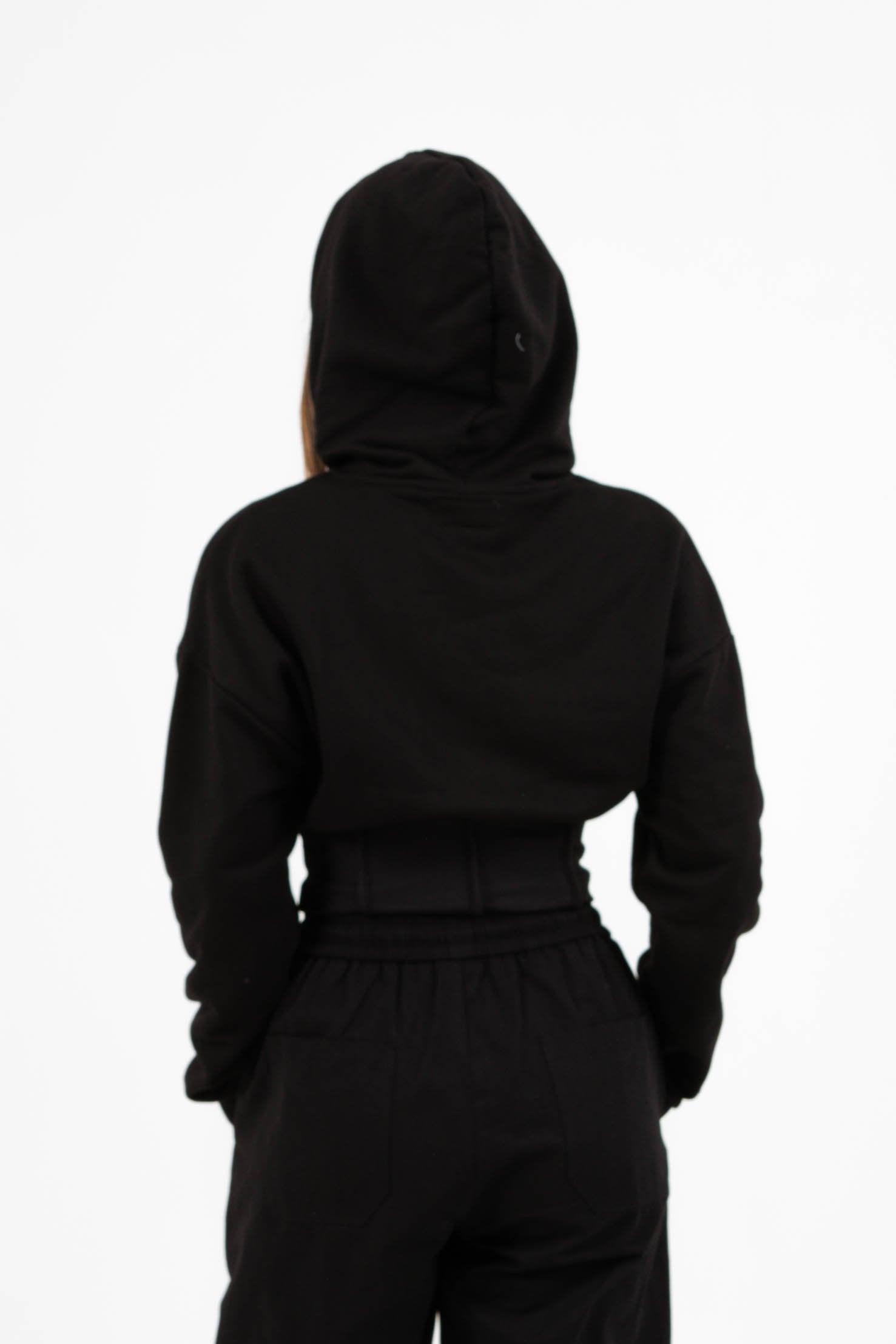 Sixth June - Sweatshirt capuche corset Noir