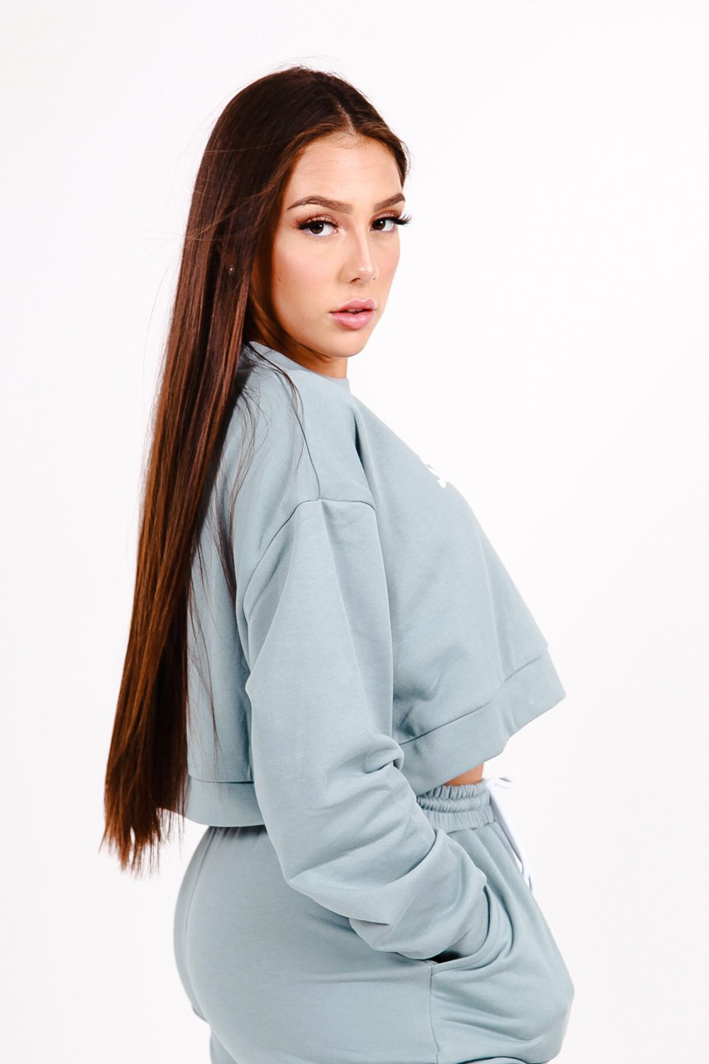 Sixth June - Sweatshirt court logo imprimé Vert