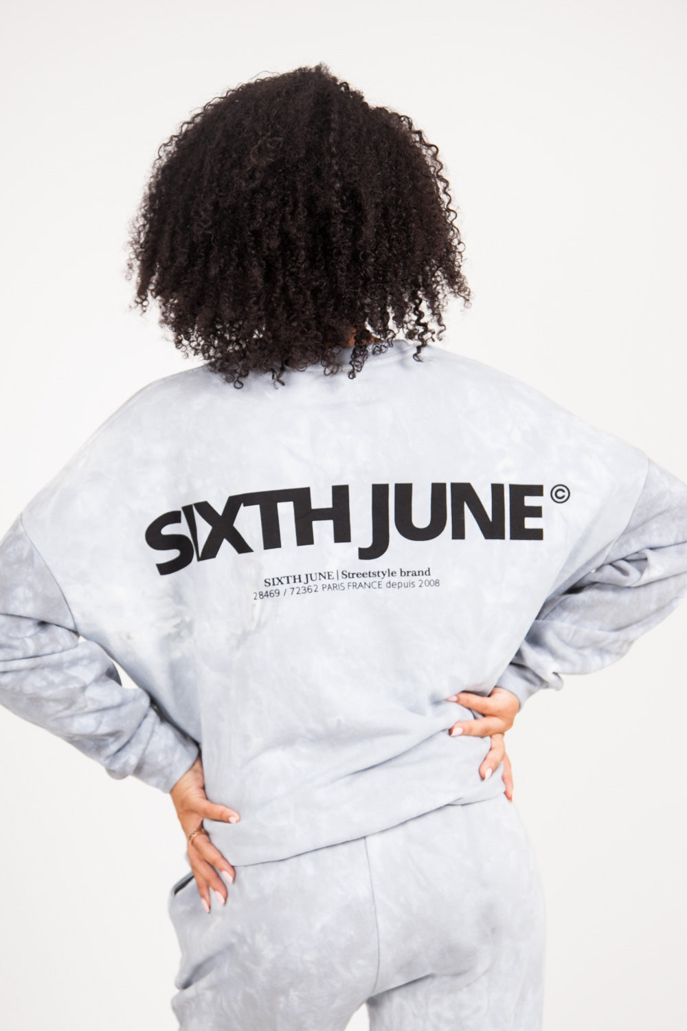 Sixth June - Sweat tie and dye gris