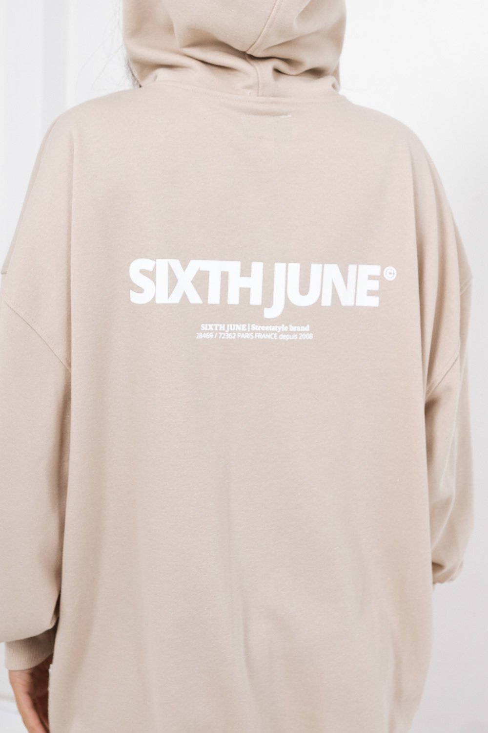 Oversized hoodie beige