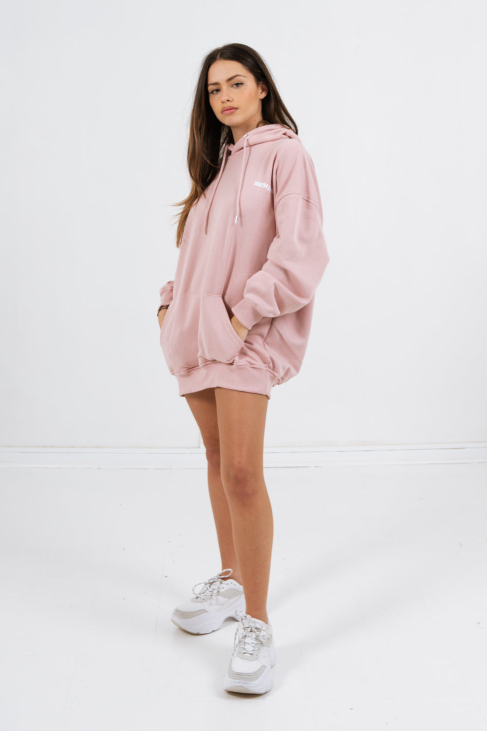 Sixth June - Sweat à capuche oversize rose