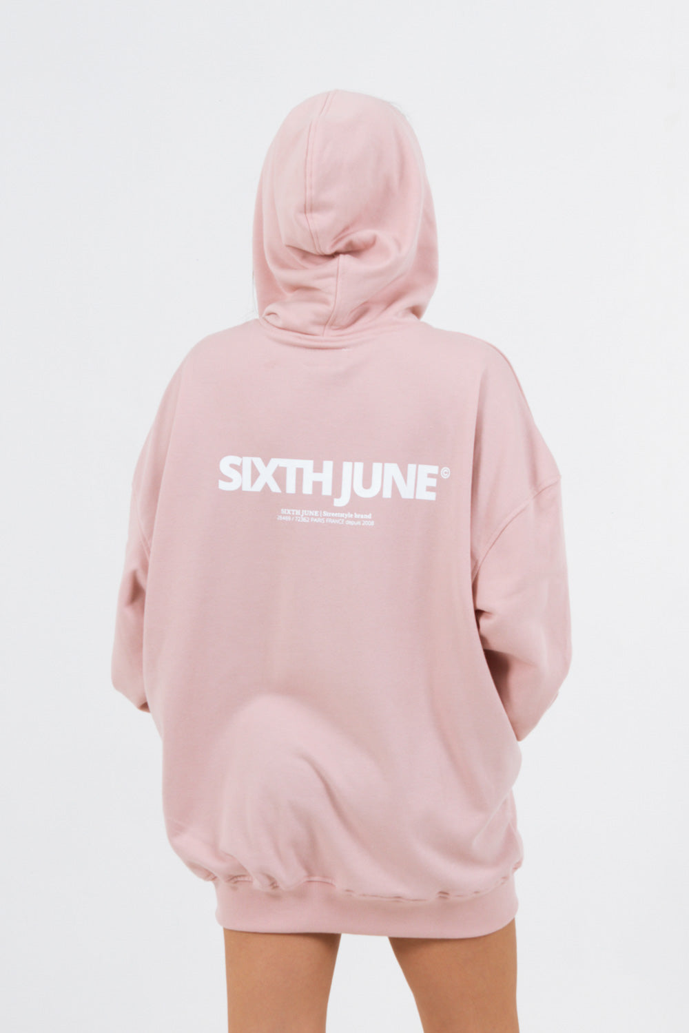 Sixth June - Sweat à capuche oversize rose