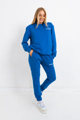 Sixth June - Sweatshirt soft logo brodé Bleu foncé