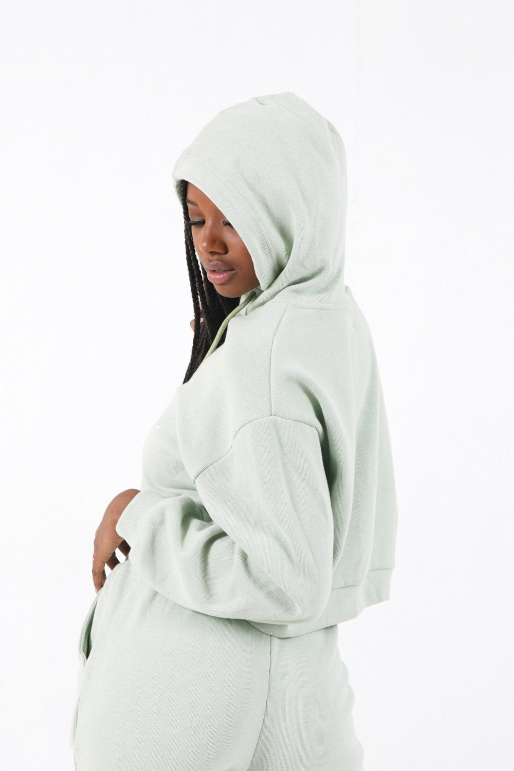 Sixth June - Sweatshirt capuche molletonné Vert clair