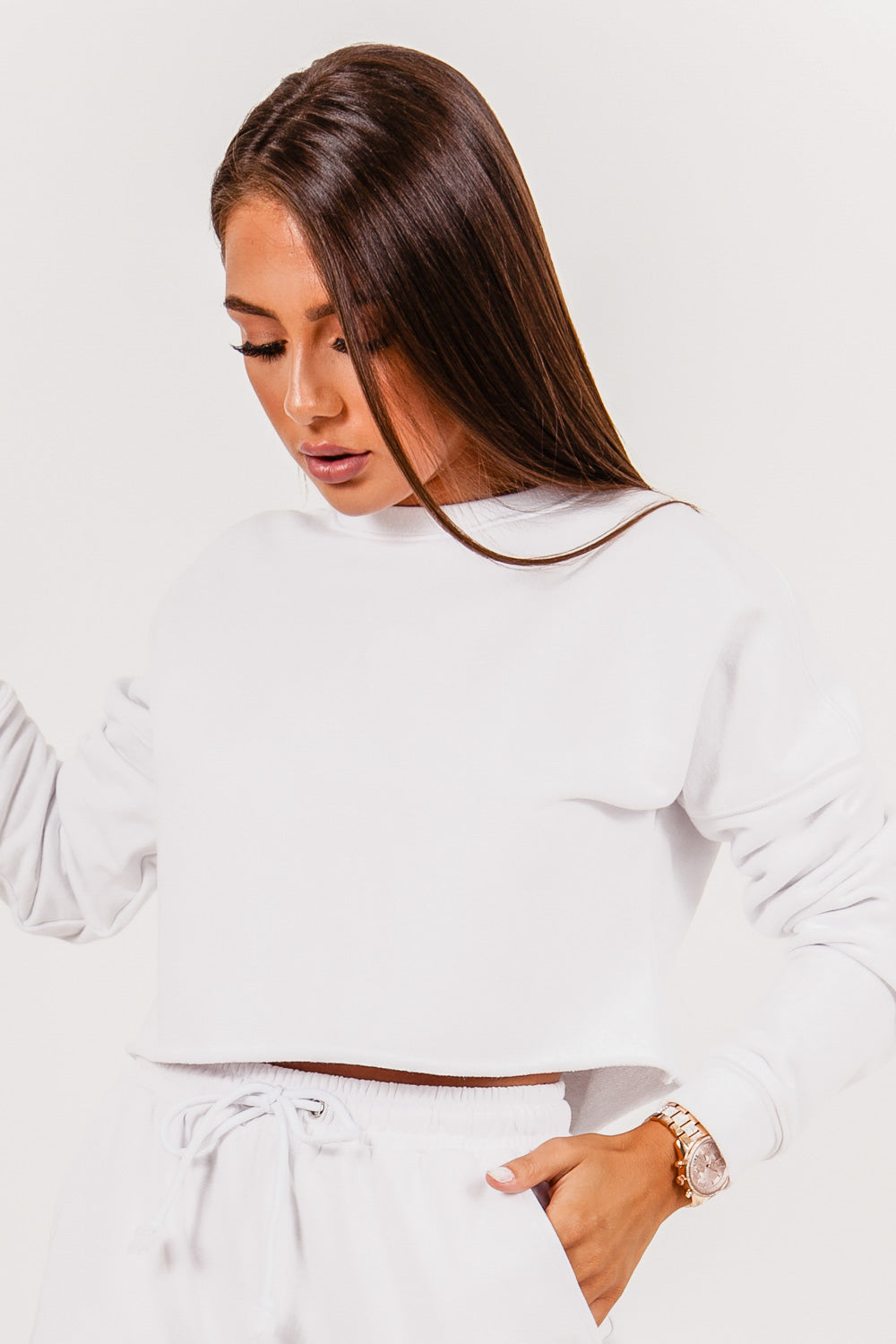 Sixth June - Sweatshirt court imprimé logo blanc