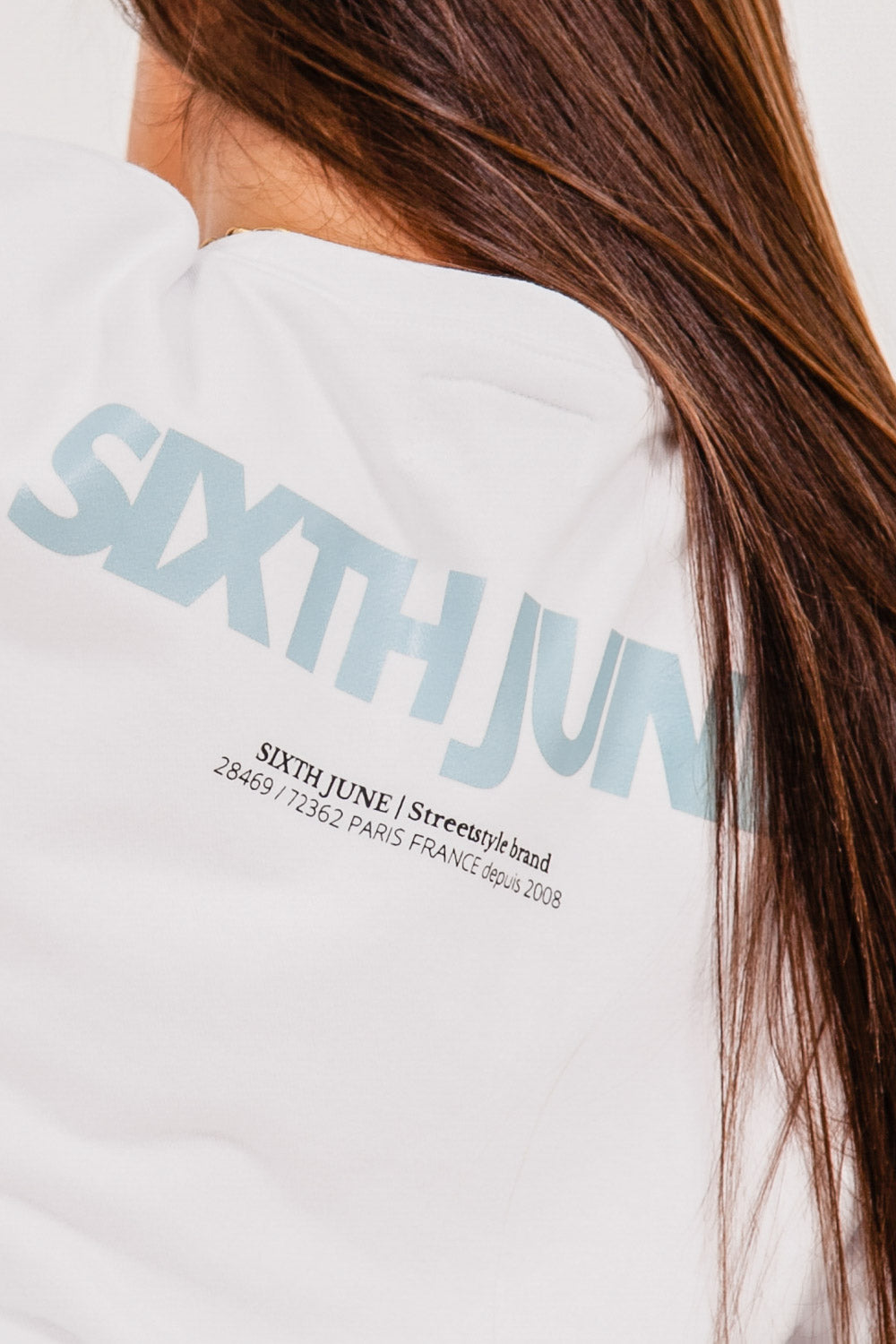 Sixth June - Sweatshirt court imprimé logo blanc