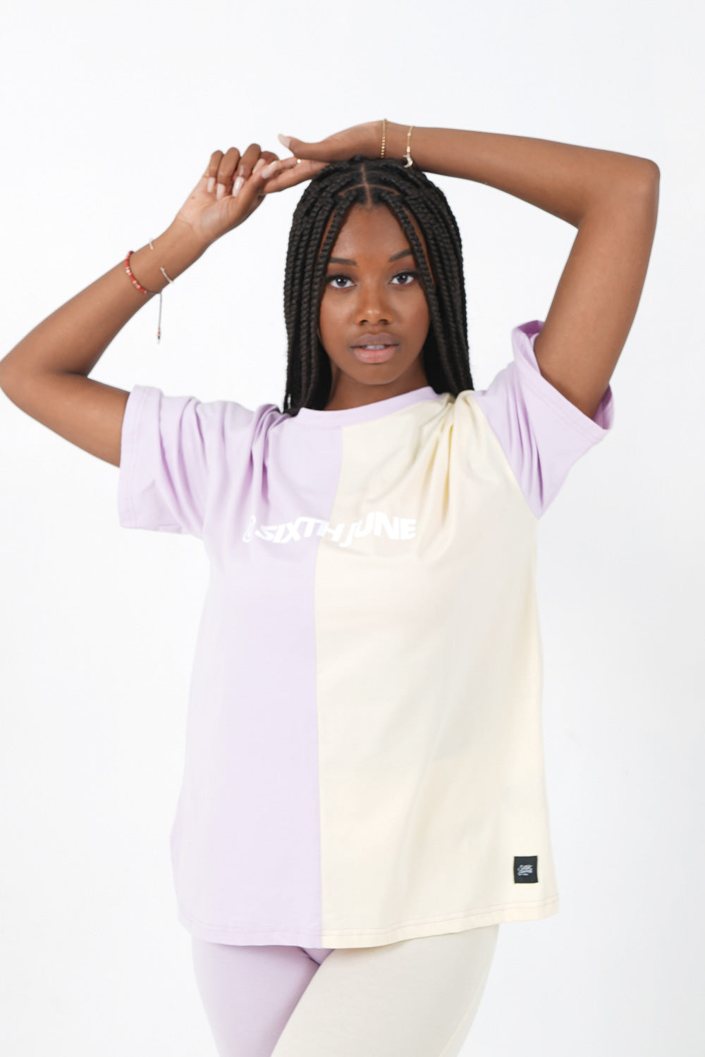 Sixth June - T-shirt bicolore Violet clair