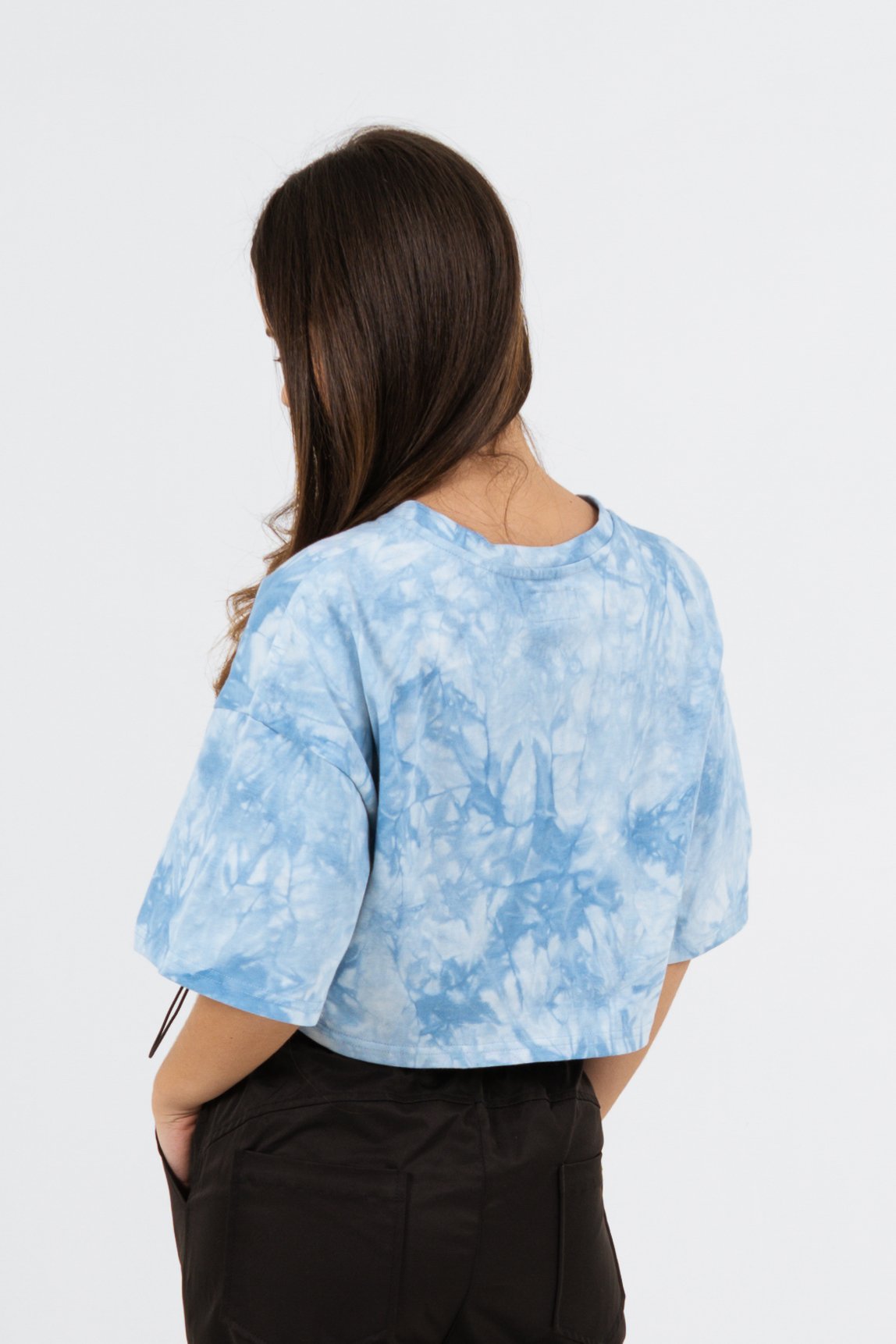 Sixth June - T-shirt tie and dye cordon serrage Bleu