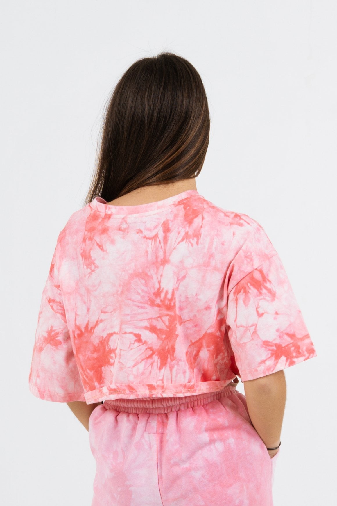 Sixth June - T-shirt tie and dye cordon serrage Rose