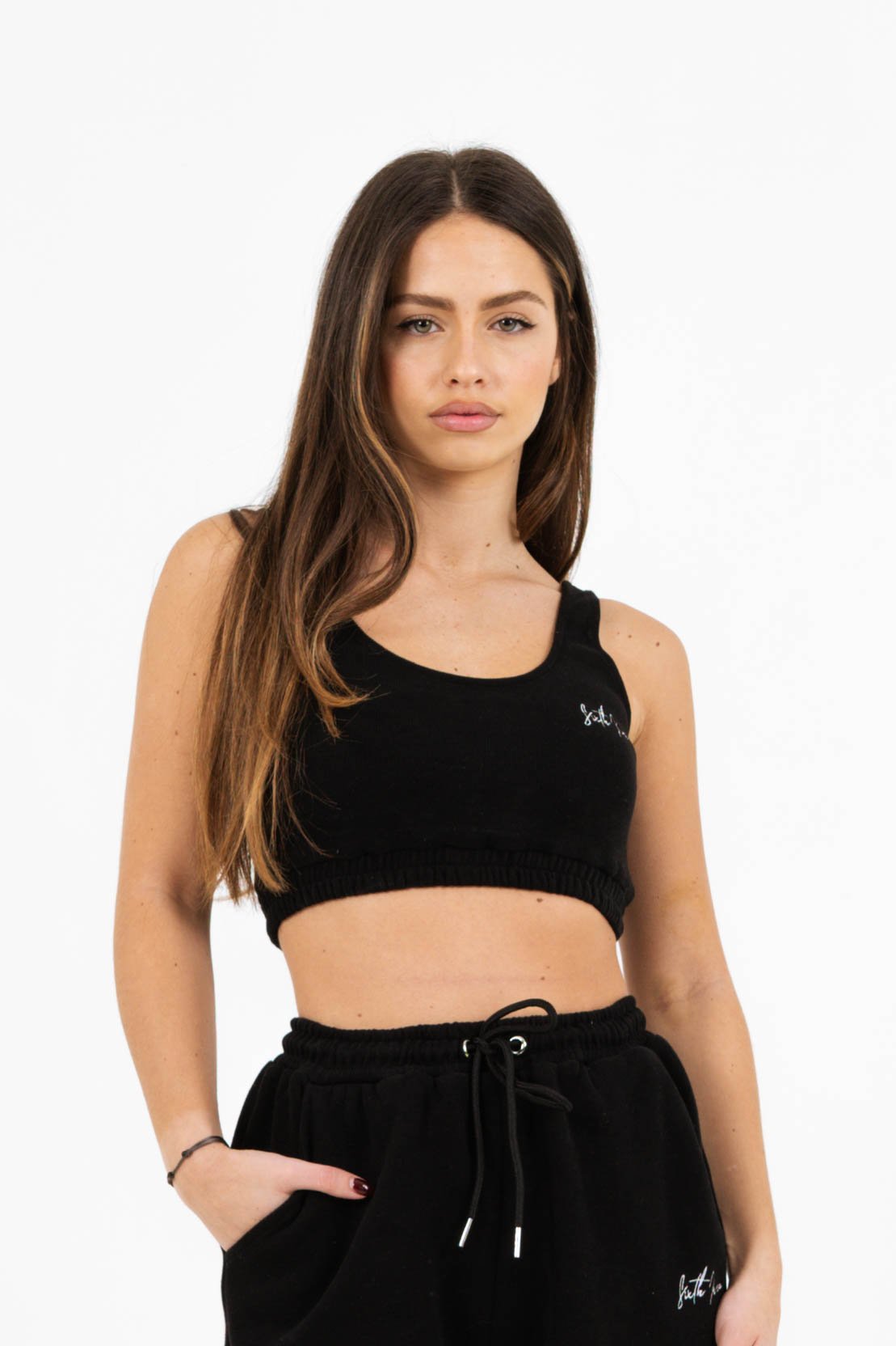 Sixth June - Brassière signature molletonné Noir