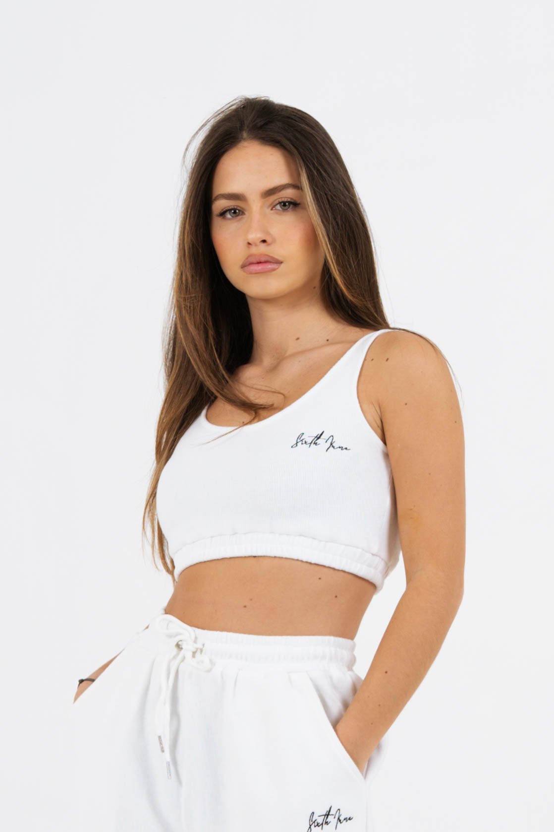 Sixth June - Brassière signature molletonné blanc