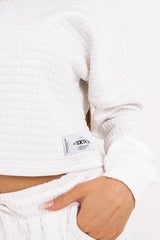 Embossed comfort sweatshirt White