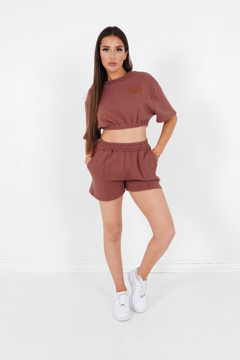 Sixth June - T-shirt court élastique Marron