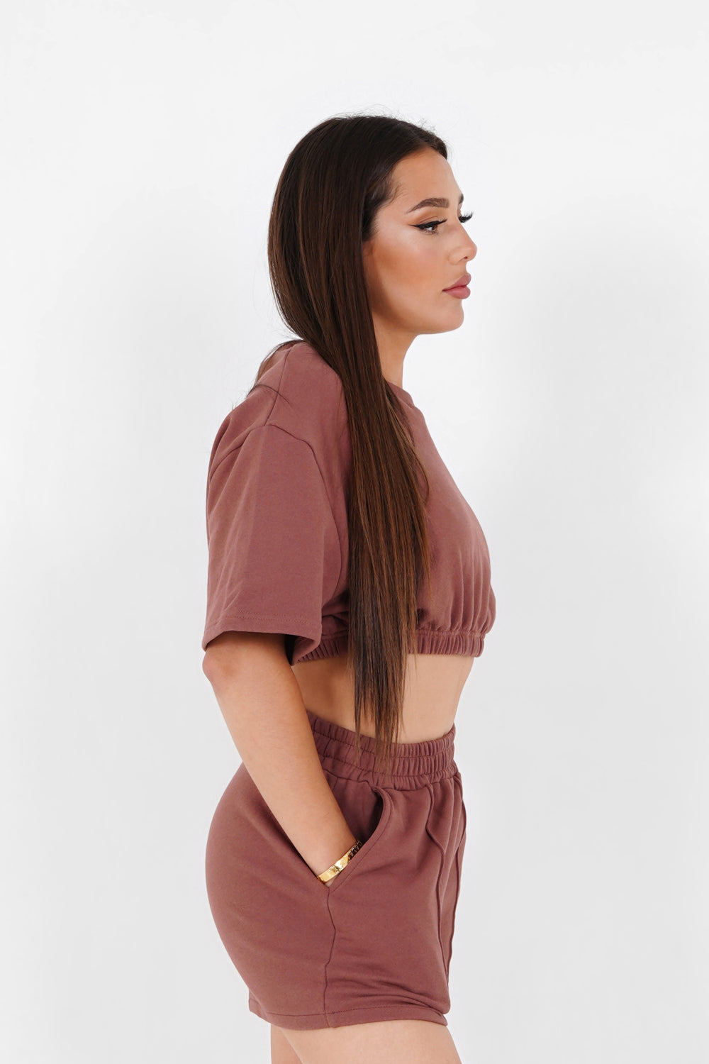 Sixth June - T-shirt court élastique Marron