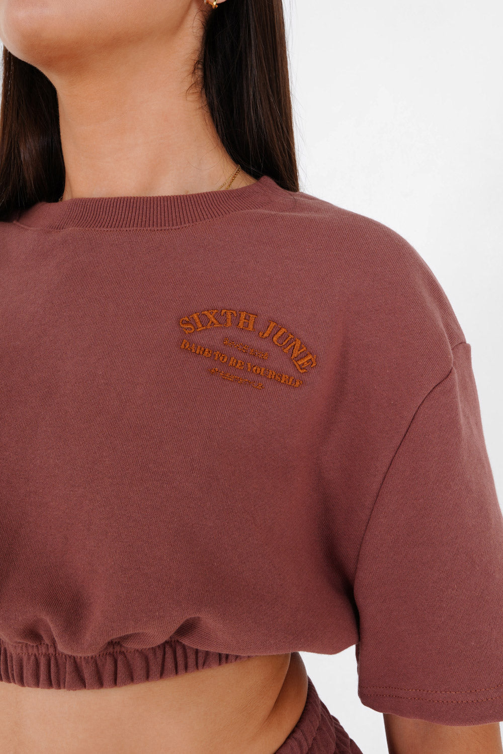 Sixth June - T-shirt court élastique Marron