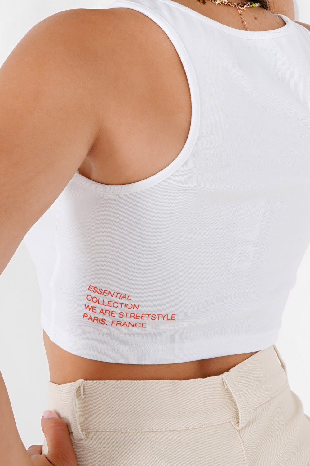 Sixth June - Top court logo imprimé Blanc