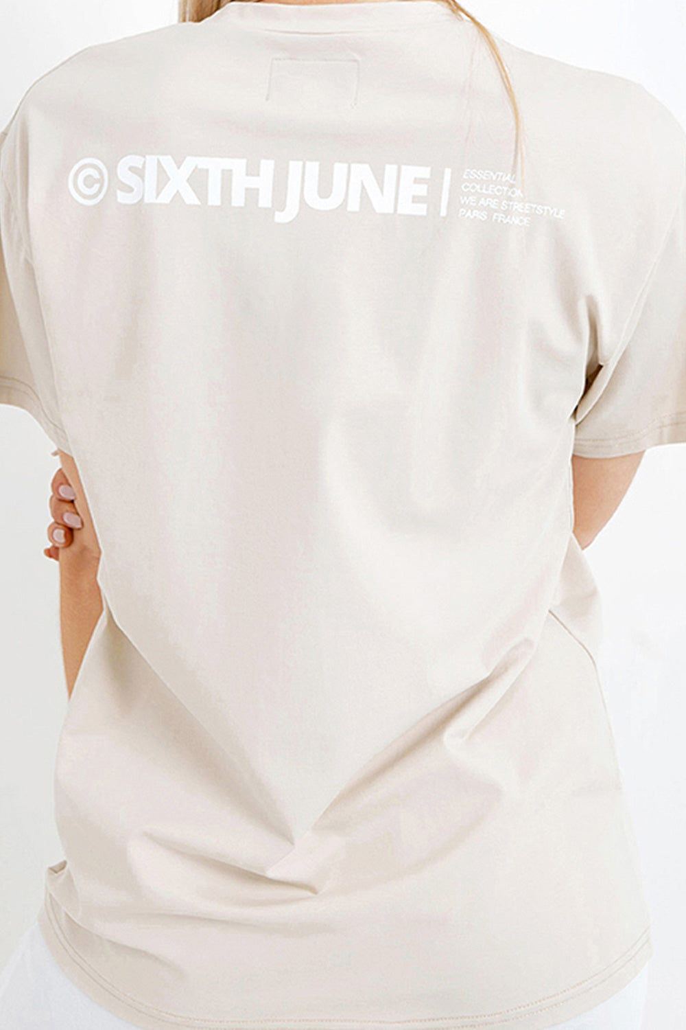 Sixth June - T-shirt double logo Beige clair