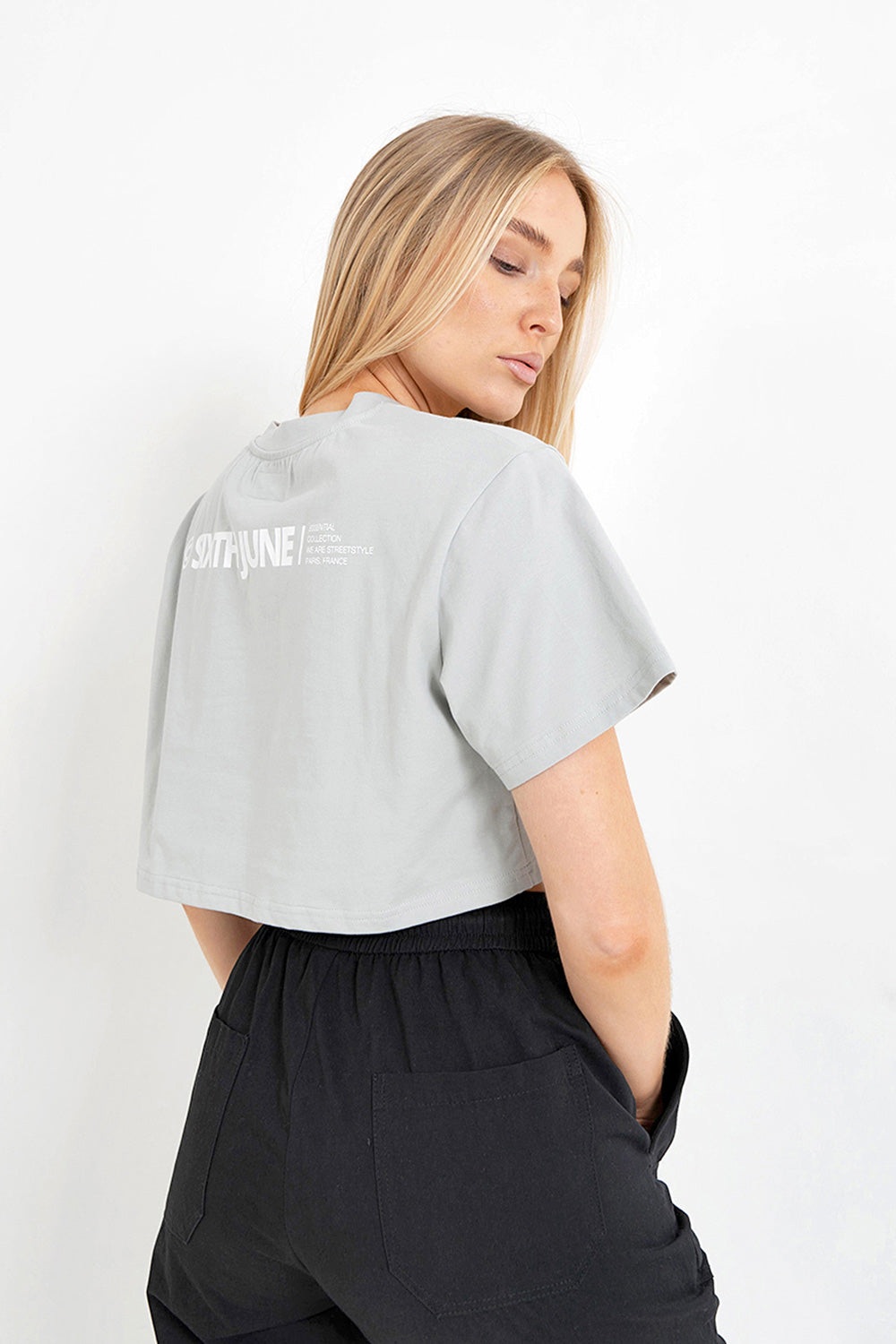 Sixth June - T-shirt court double logo Vert clair
