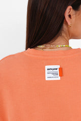 Sixth June - T-shirt élastique gaufré Orange