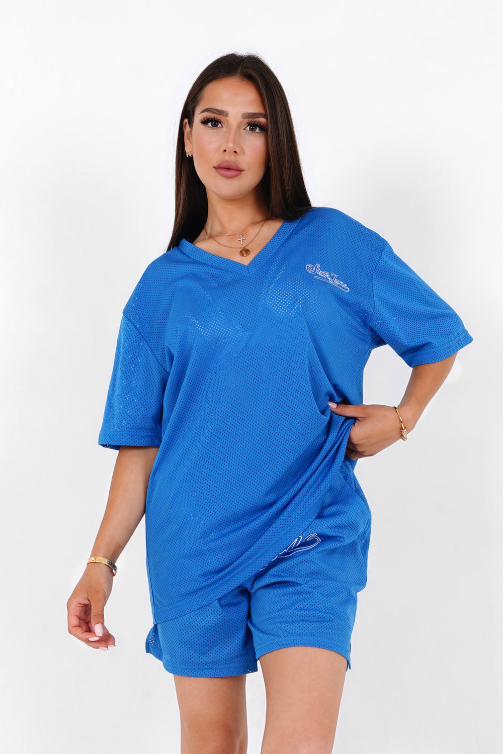 Sixth June - T-shirt mesh logo Bleu