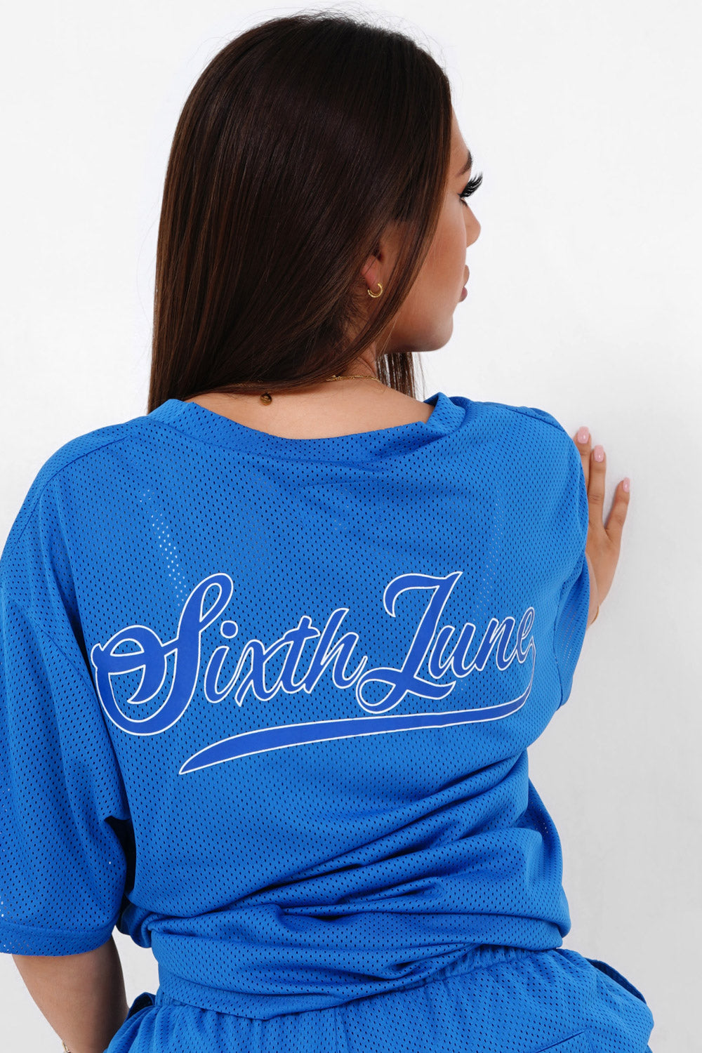 Sixth June - T-shirt mesh logo Bleu
