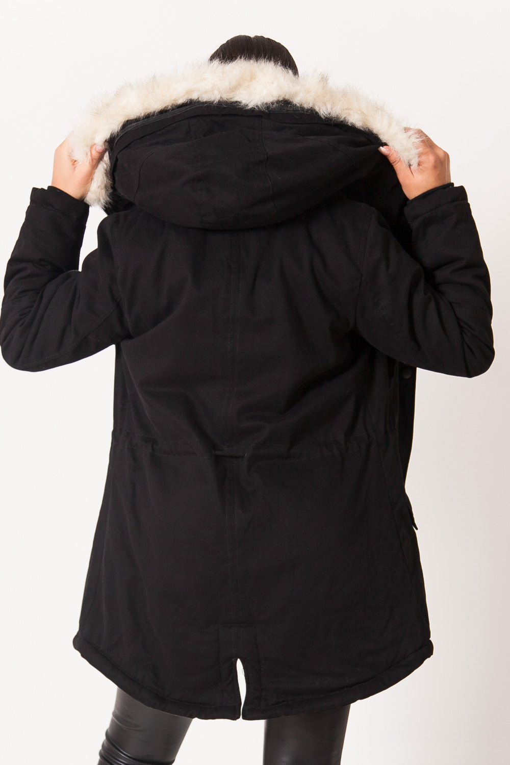 Sixth June - Parka doublure fourrure noir beige