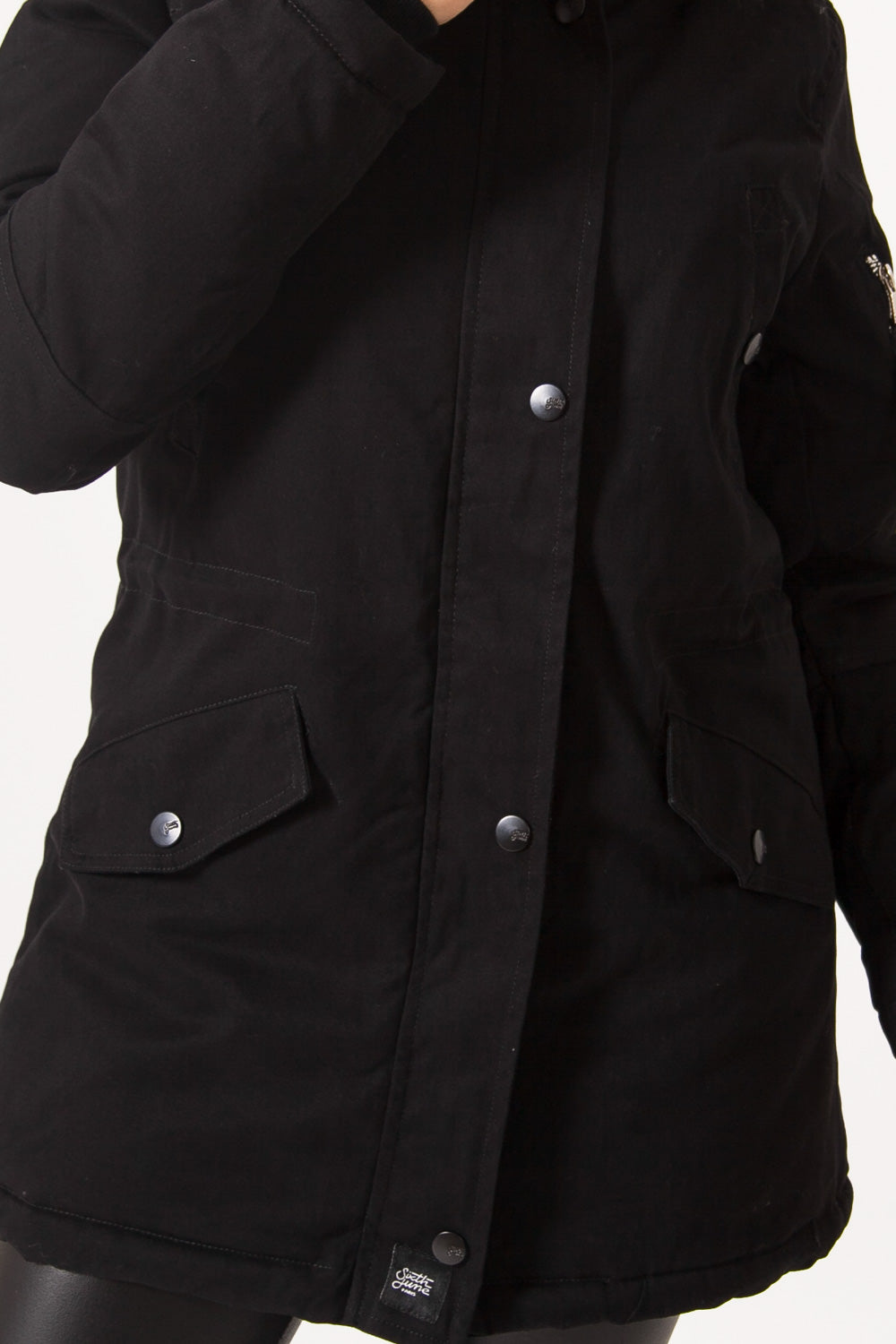 Sixth June - Parka doublure fourrure noir beige