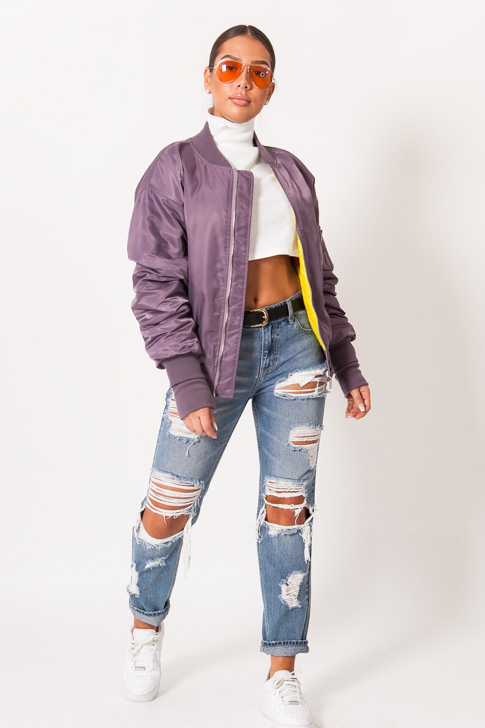 Bomber oversize violet